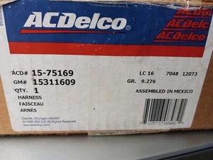 Ac Delco 15-75169 Gm # 15311609 Harness New Open Box 2000 C-6500 GMC - Picture 1 of 3