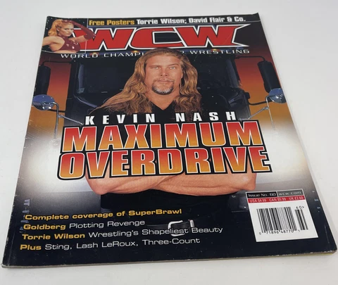WCW Wrestling Magazine Issue 60 KEVIN NASH torrie wilson wwe wwf * With Poster Cover