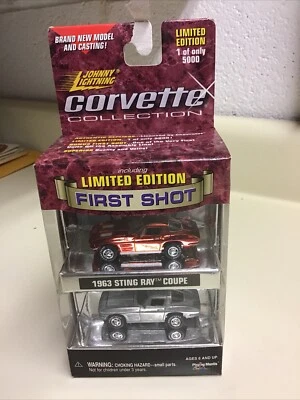 Johnny Lightning Corvette Collection Первый Выстрел 1963 Sting Ray Купе Новый в Коробке - Изображение 1 из 4