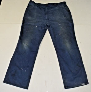 Vintage Utility Pants Dickies Size W38 L29 90s Navy Blue Work Wear Worn In - Picture 1 of 13