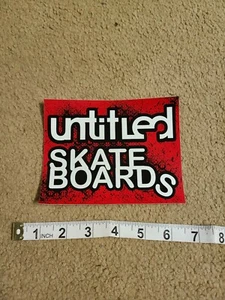 Ohne Titel Skateboards Sticker Original Team Aufkleber Rot / Weiß Vintage  - Bild 1 von 1