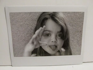 VINTAG FOUND PHOTOGRAPH ORIGINAL ART PHOTO POLAROID DIRTY BLONDE GIRL TONGUE OUT - Picture 1 of 4