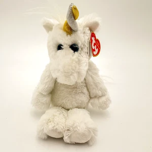 Ty Attic Treasures Beanie Babies Unicorno Agnus 2017 Scintillante Occhi Blu Bianco 10" - Foto 1 di 10