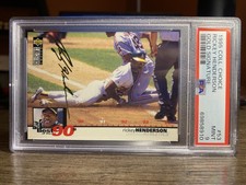 1995 Collectors Choice Gold Signature Rickey Henderson #53 PSA 9 MINT Athletics