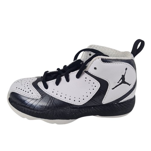 Air Jordan Little Kid's Jumpman 2012 Athletic 487860 100 nero bianco taglia 10 5 C