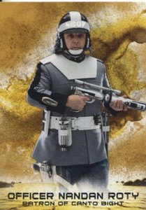 Star Wars Last Jedi S2 Bronze [50] Patrons OCB Chase Card CB-9 Off. Nandan Roty