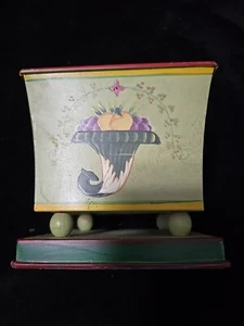 Vintage Hand-Painted Tole Cachepot - Picture 1 of 9