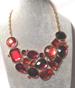 Joan Rivers Classic Collection riesige Strass Statement Latz Stil Halskette Neu im Karton - Bild 1 von 5