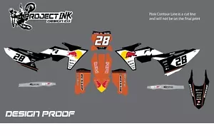 250/350/450Sxf - KTM REDBULL GRAPHICS KIT COMPLETO CALCOMANÍAS KIT 21mil Grueso - Imagen 1 de 6