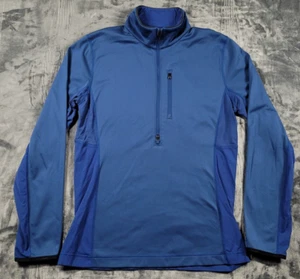 Lululemon Barricade 1/2 Zip Sweatshirt Mens M Blue Compression Jacket Activewear - Picture 1 of 10