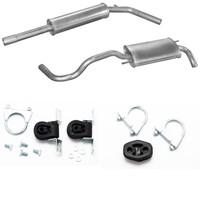 VW Polo 6N 6N1 6N2 Komplette Auspuffanlage Auspuff Anbausatz Abgasanlage