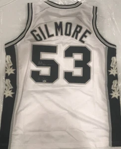 San Antonio Spurs HOF Artis Gilmore Black Autographed Signed Jersey Leaf Sticker - Picture 1 of 3