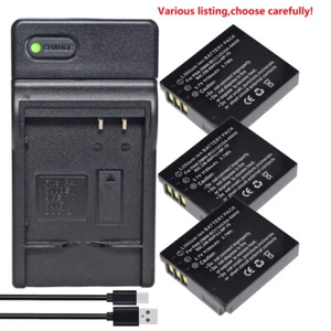 CGA-S005 Battery or charger for Panasonic Lumix DMC-FX9 FX50 FX180 LX1 LX2 LX3 - Picture 1 of 47