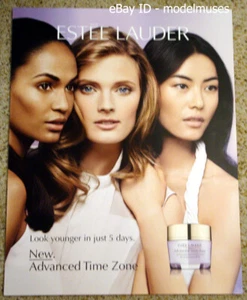 ESTEE LAUDER Kosmetik Werbung POSTER Jablonski Smalls Wen - 22" x 28" GUC - Bild 1 von 1
