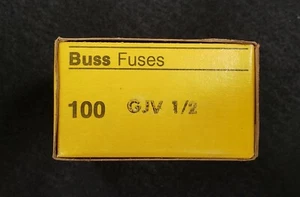 (20 pcs) Bussmann Buss GJV 1/2 Fast Acting Pig Tail Glass Fuses 250V, .5 Amp - Picture 1 of 2