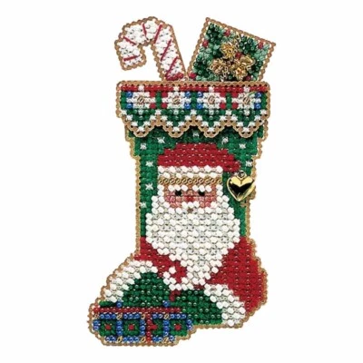 St Nick Stocking Beaded Ornament Kit Mill Hill 2004 Charmed Stockings