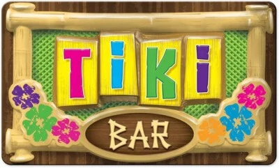 Plastic 3-D TIKI BAR SIGN 12.5 x 17” Luau Photo Booth Party Door Wall Decoration - Image 1 of 2