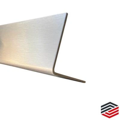 Alu Winkel gebürstet Edelstahl-Optik Winkelschiene ALU Kantenschutz Leiste Ecke - Bild 1 von 4