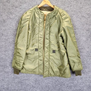 Vintage USAF Liner Jacket Mens Medium Large Green Wool Pile Coat Military 60s - Picture 1 of 14