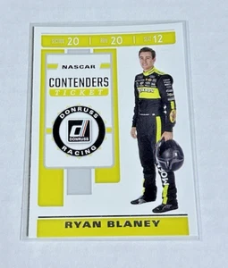 Boleto Donruss #C10 Contenders 2020 Ryan Blaney Racing Insert - Imagen 1 de 2