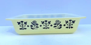 Minty! Vintage Pyrex Needlepoint Embroidery Promo Space Saver 575 Yellow Dish - Picture 1 of 24