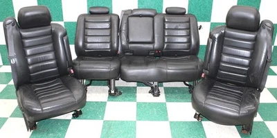*NOTE* 06' H2 SUV Leather Black Heated Mem Dual Power Buckets Backseat Seats Set Foto 1 de 4