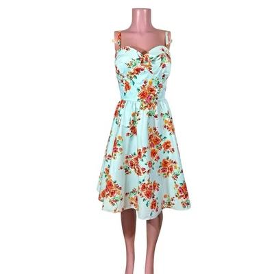 Stop Staring Marisol Swing Dress Sz LG Floral Print  Sweetheart Rockabilly 50s - Image 1 of 4