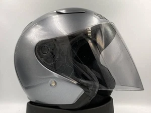 SHOEI J-STREAM Pearl Gray Metallic Jet Helmet Size M Used - Picture 1 of 8