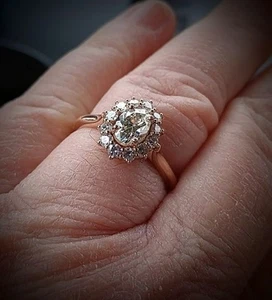 14kt Rose Gold 1cttw Engagement/Wedding Set! Bespoke Piece! Only One On eBay! - Picture 1 of 6