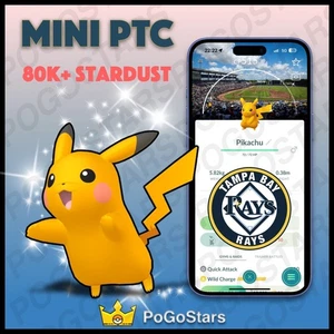 Pokémon PTC Go - Shiny Pikachu MLB Tampa Bay Rays Baseball✨Special Background✨ - Picture 1 of 1