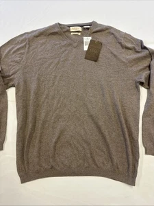 Weatherproof Vintage Men’s Cashmere Blend Sweater 2XL Fits XL New Gray Beige - Picture 1 of 5