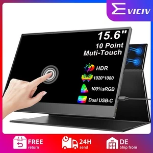 Touchsreen Portable Monitor, 15,6 Zoll Tragbarer Mobiler IPS Bildschirm FHD HDR - Bild 1 von 24