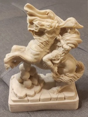 STATUA NAPOLEONE BONAPARTE A CAVALLO - SCULTURA FIRMATA A. GIANNETTI VINTAGE - Immagine 1 di 4
