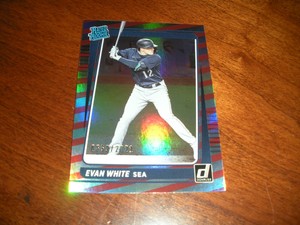2021 Donruss Red Stripe #60 Evan White 659/2021 Seattle Mariners RR 