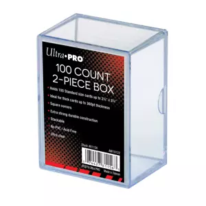 Ultra Pro 2-Piece 100-Count Clear Card Storage Box - Picture 1 of 1
