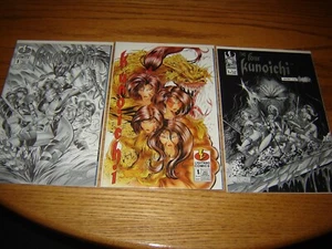 KUNOICHI Platinum 54/400, Red Sub 1 of 500, Plat. 122/1500 RARE SEXY Lot of 3 - Picture 1 of 7