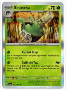 Pokemon Twilight Masquerade Holo Rare 022/167 Sinistcha - Picture 1 of 2