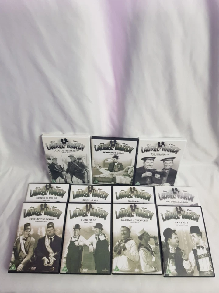 Laurel and Hardy collection 11 dvds volumes 2,4,5,6,7,8,9,13,14,16 and 17 - Image 1 of 4