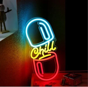 Chill Pill LED Leuchtschild umweltfreundlich auf Lager - Bild 1 von 2