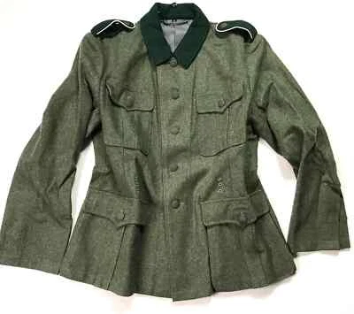 WWII GERMAN HEER WAFFEN M1936 M36 WOOL COMBAT FIELD GREY TUNIC - Image 1 of 4