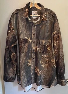 10X Camo Shirt Mens 2XL Green Camo Realtree Button Up Hunting Shirt USA Made - Picture 1 of 15