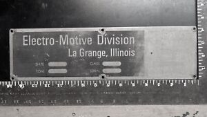Vintage 1973 SOO Line Railroad GM/EMD Locomotive Builder Plates Serial  #73634-6