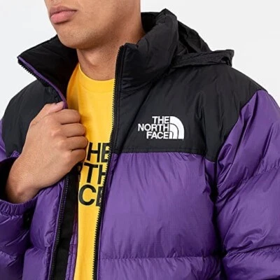 Doudoune 700 The North Face Puffer Retro Nuptse Noir et Violet - Photo 1/4