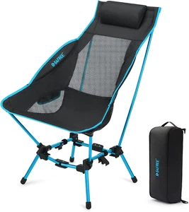 Folding Camp Chair High Back Lightweight Camping Chair with Removable Pillow, Si - Picture 1 of 12
