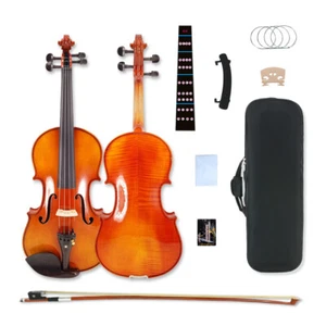 4/4 Full Size Violin For Adults, Violin Set For Beginners With Hard Case And Bow - Picture 1 of 20