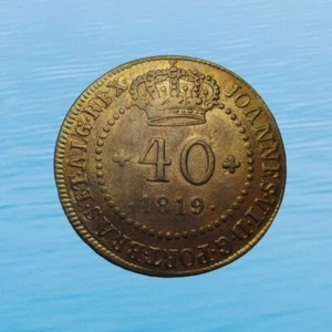PORTOGHESE S.T. PRINCE 40 REIS 1819 BAHIA COME NUOVO JOÃO VI KM E1 #6326# - Foto 1 di 2