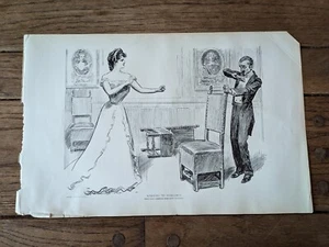 Arte impreso original 1900 "Advertencia a los nobles" Charles Gibson a 2 caras 17" x 11" - Imagen 1 de 7