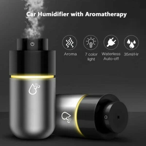 Mini Car Air Humidifier Diffuser Essential Oil Ultrasonic Aroma Mist Purifier - Picture 1 of 9