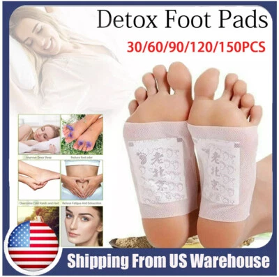 Almohadilla de desintoxicación de pies 30/60/150x parche de limpieza alivio del dolor calmante tetradio herbal  Foto 1 de 4
