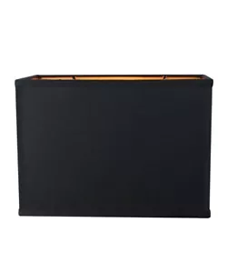 Black Rectangular Drum Lampshade (14x8) (14x8) x 10 - Picture 1 of 5